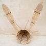 Handwoven Rattan Bunny Wall Sculpture, thumbnail 4 of 4