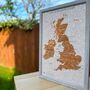 UK Pin Map Travel Gift Cork Board, thumbnail 1 of 6