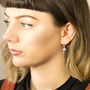 Sterling Silver Ball And Bar Drop Earrings, thumbnail 3 of 4