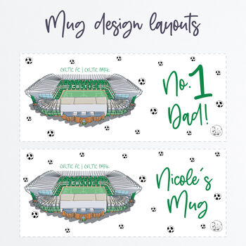 Personalised Celtic Football Mug, Celtic Park Mug, Dad Gift, Mum Gift, Birthday Mug, 7 of 8