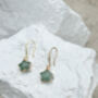 Aventurine Star Real 18k Gold Plated Earrings, thumbnail 6 of 6
