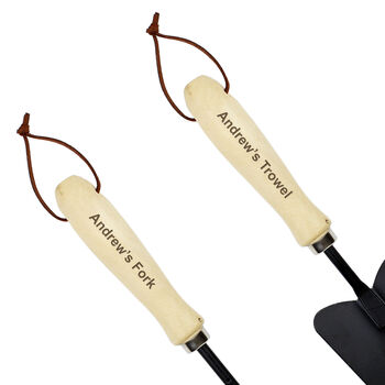 Personalised Fork And Trowel Garden Set, 4 of 5