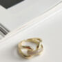 14k Gold Plated Diamante Wrap Ring, thumbnail 5 of 5