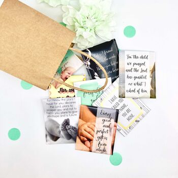 Baby Dedication Tea Gift | New Mum Scripture Tea Gift, 3 of 12