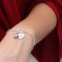 Personalised Sterling Silver Graduation Charm Bracelet, thumbnail 4 of 7