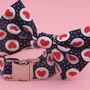 Red Hearts On Navy Dog Bow Tie, thumbnail 5 of 11