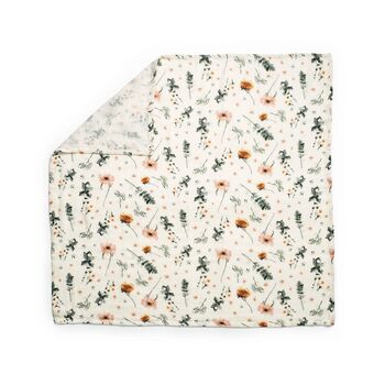 Ultra Soft Floral Bamboo Muslin For Baby By Nordicstork Ltd