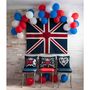 Navy Jubilee Street Party Cushion With Hand Embroidery, thumbnail 1 of 3