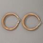 Gold Plated Tapered Spring Hoop Earrings, thumbnail 7 of 8