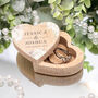 Blush Flowers Printed Wooden Heart Wedding Ring Box, thumbnail 1 of 2