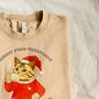 Personalised Festive Tea Drinking Cat Christmas Jumper, thumbnail 3 of 6