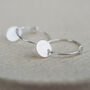 Sterling Silver Circle Charm Hoops No Stamp, thumbnail 2 of 3