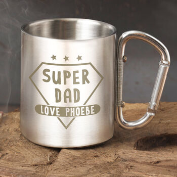 Personalised Super Dad Stainless Steel Mug, 2 of 4