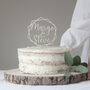 Personalised Geometric Wooden Wedding Cake Topper, thumbnail 1 of 5