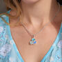 Aquamarine, Apatite And Moonstone Handmade Pendant, thumbnail 2 of 4
