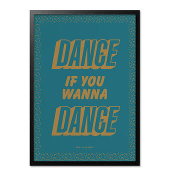 Retro Illustrated Dance If You Wana Dance, Oasis Masterplan, Nostalgic Colourful Foodie Stylised Home Décor, A5 A4 A3 A2 A1, 7 of 7