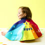 Personalised Baby Super Hero Cape Add Bonnet, thumbnail 1 of 8