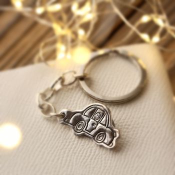 Personalised Silver Keyring Drawn By Your Child, 3 of 4