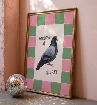 Winging It Pigeon Print, 2 of 3