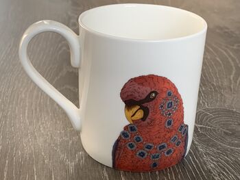 Red Lorry Parrot Print Illustrated Mug, 4 of 4