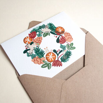 Animal Wreath Christmas Cards, 3 of 4