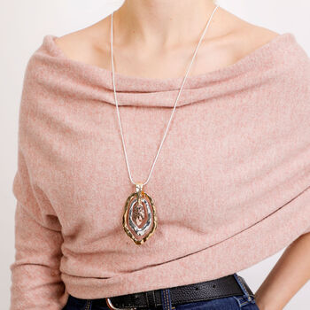 Triple Circle Long Necklace, 2 of 7