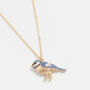 Fable Enamel Blue Tit Short Necklace, thumbnail 1 of 5