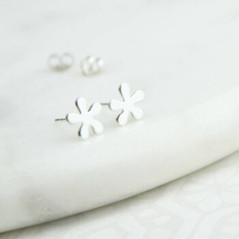 Sterling Silver 50th Birthday Flower Ear Studs, 4 of 5