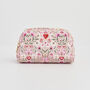 Penelope Floral Heart Pink Cosmetic Pouch, thumbnail 1 of 7