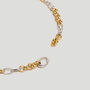 Mixed Metal Rolo Chain Necklace In 18 K Gold And Rhodium Plated Sterling Silver, thumbnail 5 of 9