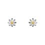 Kids Sterling Silver And Gold Daisy Stud Earrings, thumbnail 1 of 4
