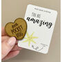 You Are Amazing Wooden Pocket Hug Gift Present, thumbnail 1 of 1