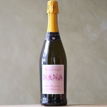 Personalised Vintage Pink Nana Prosecco, 3 of 4