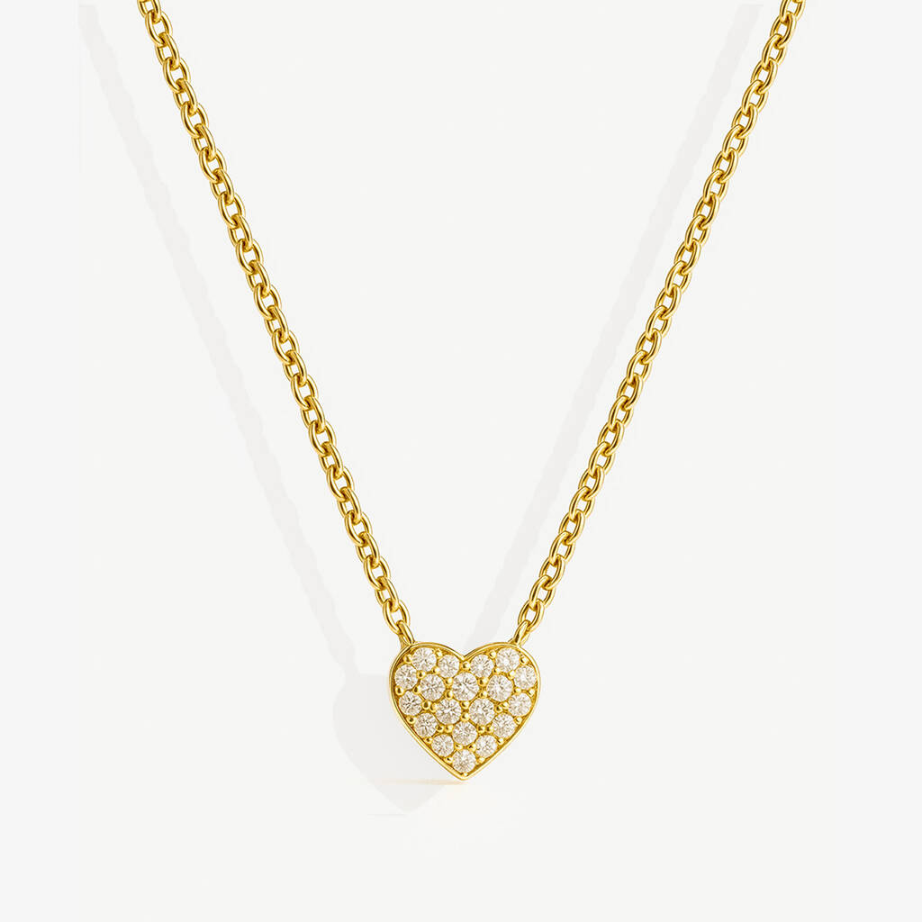 Gold Or Silver Women’s Dainty Heart Necklace, Love Jewellery Gift For Her, 1 of 6