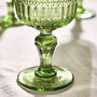 Palermo Set Of Four Green Ribbed Wine Glasses, thumbnail 5 of 7