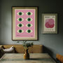 Bauhaus Pink Art Poster Circles, thumbnail 2 of 3