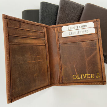 Personalised Leather Wallet, Personalised Gift, 3 of 8