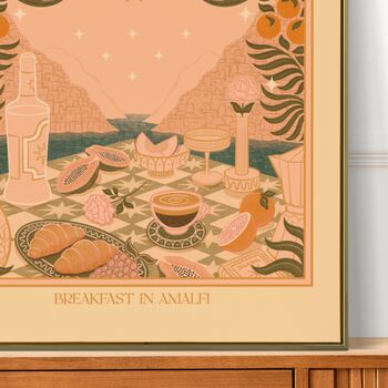 ‘Breakfast In Amalfi’, Italian Food And Travel Print, 6 of 8