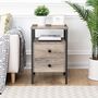 Bedside Table With Drawers Side End Table Nightstand, thumbnail 3 of 12