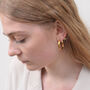 Twist Earring With Moonstone And Gold Details, thumbnail 2 of 5