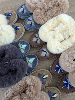 Handmade Sheepskin Moccasins Mix Colors, 2 of 5