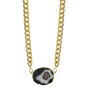 Black 'Mega' Gemstone Chunky Gold Plated Necklace, thumbnail 1 of 2