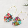 Rainbow Tortoiseshell Leaf Earrings, thumbnail 3 of 6