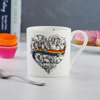 Love Is Love Tea Towel And Mug Gift Set, Gay Pride, 2 of 4