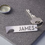 Personalised Stainless Steel Bottle Opener Keyring, thumbnail 1 of 3