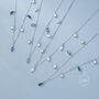 Sterling Silver Marquise And Round Cz Dangle Necklace, thumbnail 6 of 12