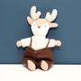 Mini Boy Reindeer Soft Toy With Personalised Case, thumbnail 4 of 5