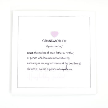 Definition Of Grandmother Birthday Card, 2 of 6