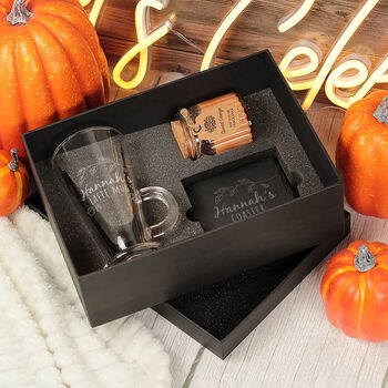 Autumn Themed Glass Latte Mug, 3 of 6