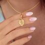 18ct Gold Lion Head Charm Necklace, thumbnail 1 of 6